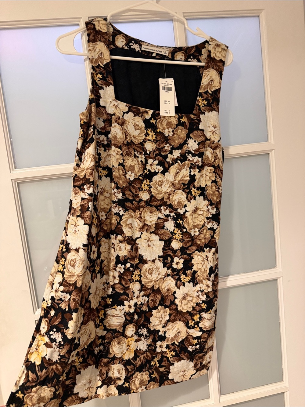 Abercrombie & Fitch Brown and Cream Floral Mini Dress